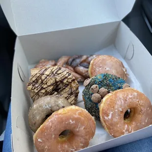 a variety of donuts