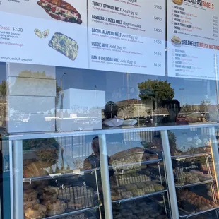 a display of doughnuts