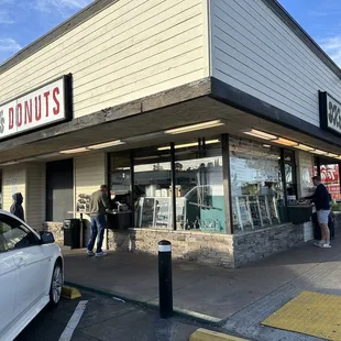 Outside the shop