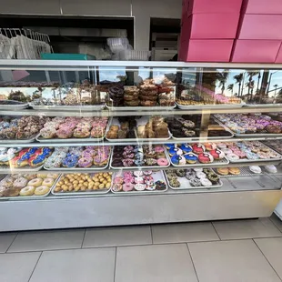 One of the displays showing their more colorful donuts.
