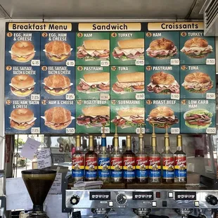 6/20/24 (thu): Breakfast, Sandwiches &amp; Croissants Menu