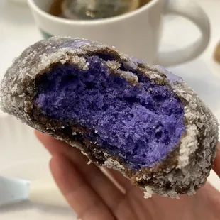 Ube coconut donut