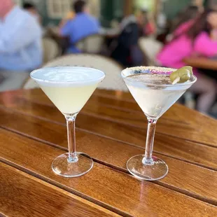 Lemon drop and Bleu &amp; Gold martinis