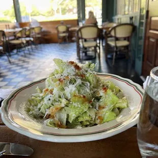 Salad and outdoor seating