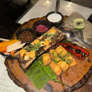 Bone Marrow & Tuna Chicharron**