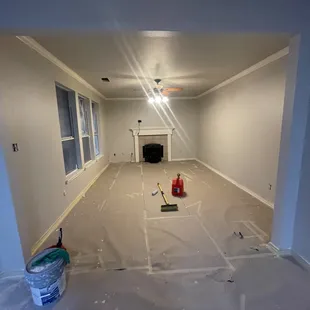 the interior of a house being remodeled