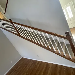 a view of a staircase