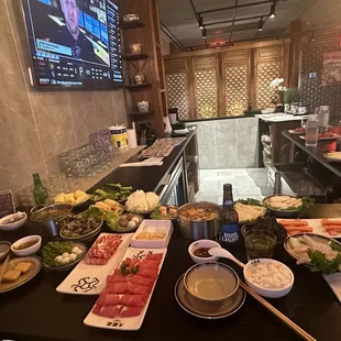 sushi and sashimi, interior