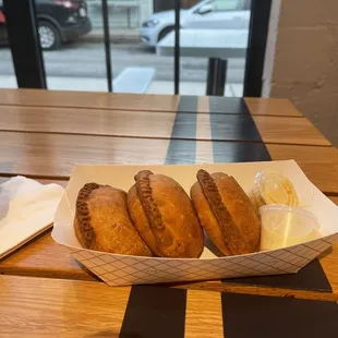 Empanadas and Spicy Sauce