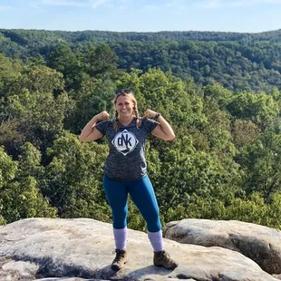 Photo op in Big South Fork, rocking one of my DNK tees
