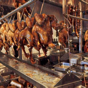 Hanging poultry