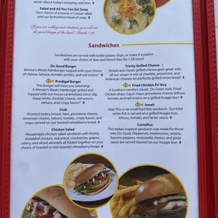 Soups and sandwiches