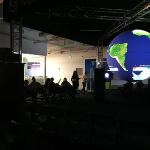 2nd Floor: The exhibit by NOAA is six feet in diameter-weather&amp;migration patterns, oceanic temperature &amp; environmental patterns.