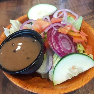 Side salad available.