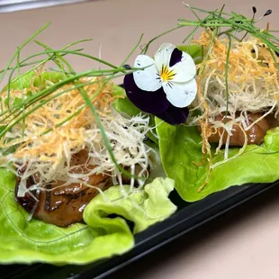 Seabass butter lettuce wraps