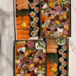 sashimi, sushi, sushi and sashimi, food