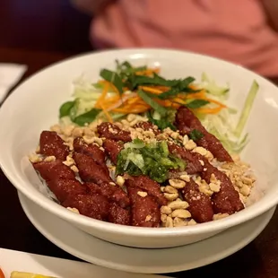 Grilled Pork Sausage and Vermicelli Noodles