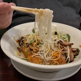 Husband&apos;s bowl of bun.