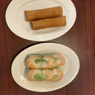 Crispy Egg Rolls and Spring Rolls.