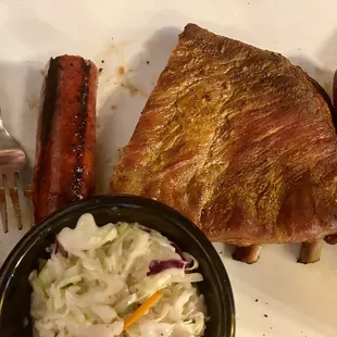Ribs and hot links