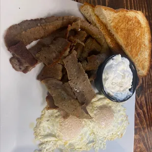 Finally Gyro and eggs at Lake Eufaula!