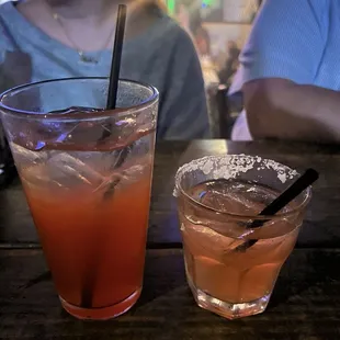 Watermelon and cherry margarita