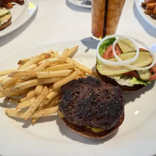 Hamburger and French Fries