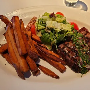Steak and sweet potato fries