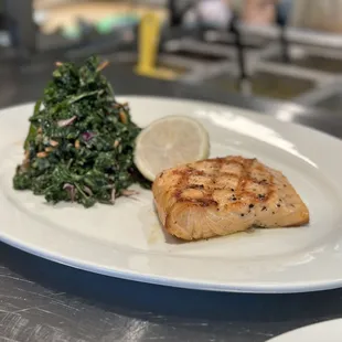 Simply grilled salmon