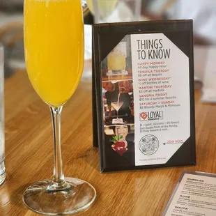 a glass of orange juice