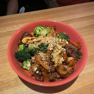 Marinated Filet Mignon Wok Out Bowl
