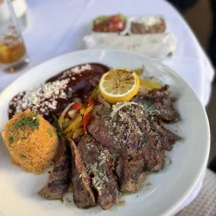 Carne Tampiqueña is delicious. Fork tender beef.