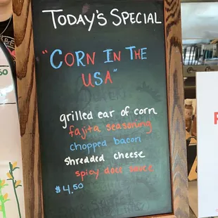 Special menu item