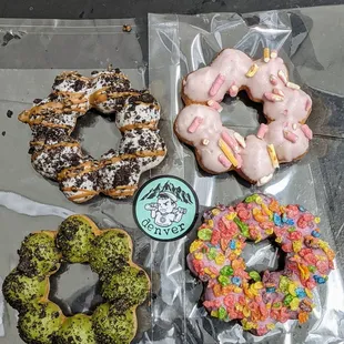 Cookie Butter, Strawberry Pocky, Matcha Oreo, Taro Pebbles