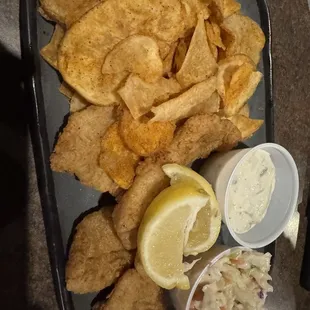 Grouper fish and chips