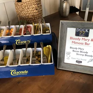 a picture of a display of food items