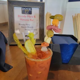 bloody mary and mimosa bar