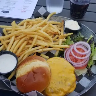 Huge portions...burger was great.