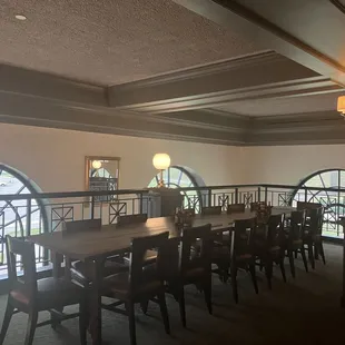 Second floor, long table for group