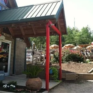 the front of the restaurant