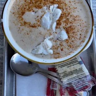 Crab Bisque Soup looks more like stew!  Look at the chunks of crab in there!!!  Tasty too