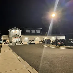 parking lot at night