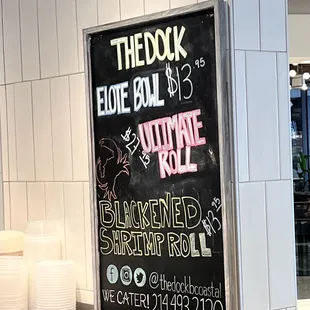 Specials Board as of 8/28/22