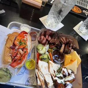a tray of food on a table