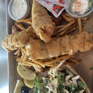 fish and chips, seafood, fish, food
