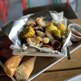 Shrimp Boil- $20. Bigger than it looks!