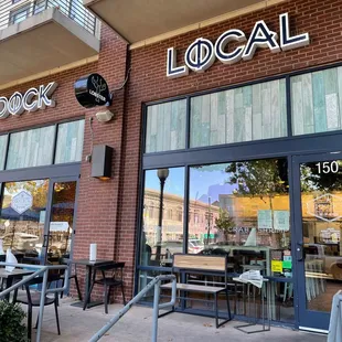 the front of the restaurant