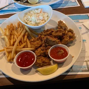 Fried oyster dinner