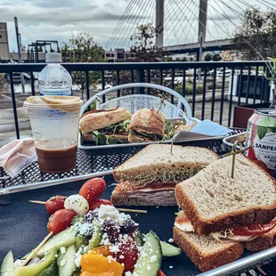 Turkey bacon avocado with Greek salad