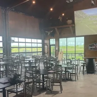 Plenty of room for large groups or family of 2.  Overlooking a live rodeo roping arena.